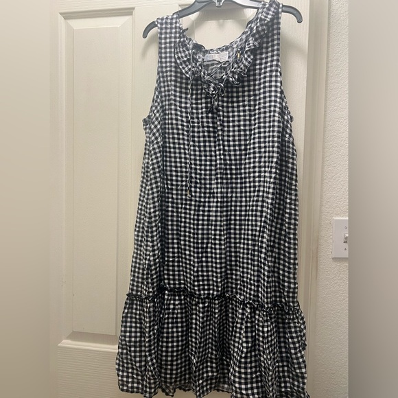 Womens time and tru black white gingham dress - Picture 1 of 2